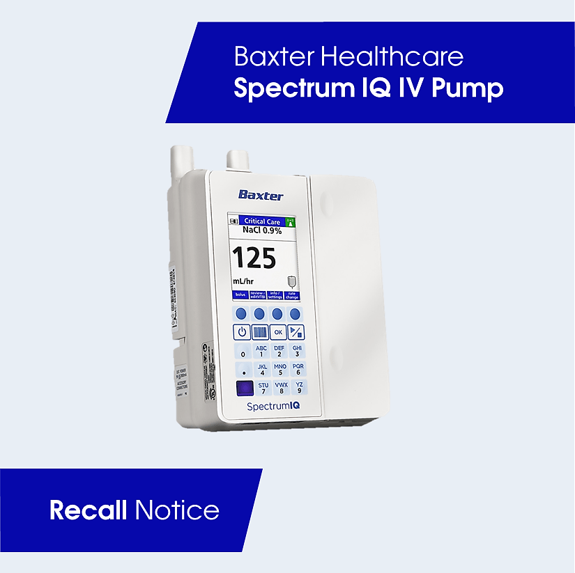 Baxter Healthcare Spectrum IQ IV Pump - Front panel mount cracks